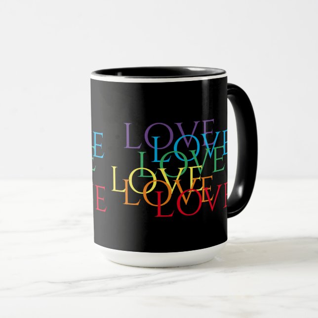Caneca CAIXA DE CHUMBO AMOR II, CÃES DE COMbo Preto Alto (Frente Esquerda)