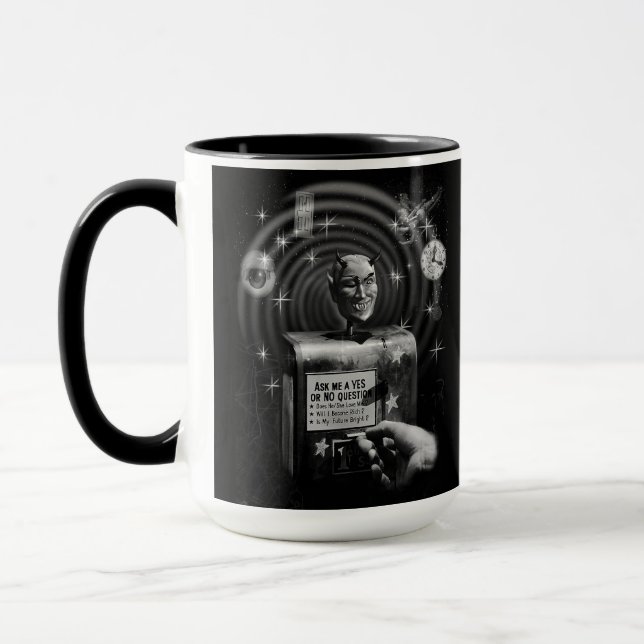 Caneca Caixa de Pergunta do Diabo (Esquerda)