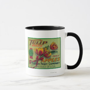 Caneca Caixa LabelYakima de Apple da tulipa, WA