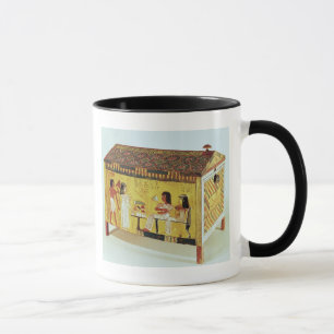 Caneca Caixa pintada com uma cena do banquete