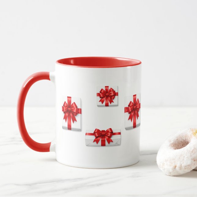 Caneca Caixas de Presentes de Natal (Com Donut)