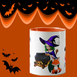 Caneca Caldeirão Mágico Hocus Pocus Bruxa com Raposa &