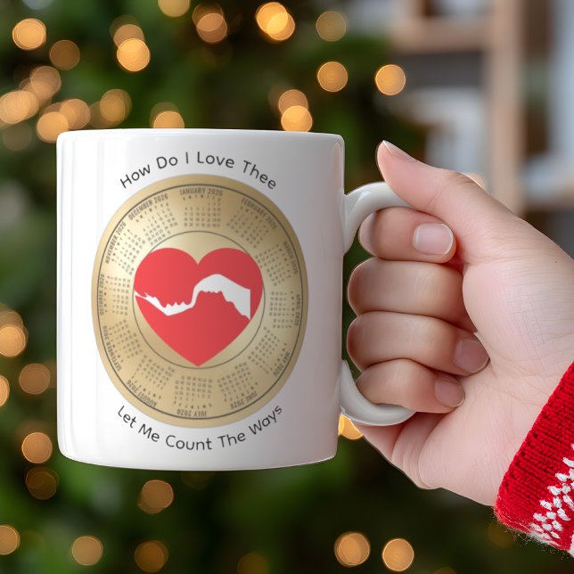 Caneca Calendário 2026 Amantes' Como Eu Te Amo Café  (Criador carregado)