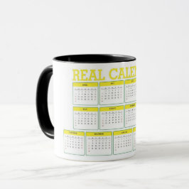 Caneca calendário fixo real de 13 meses