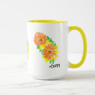 Caneca : Calêndulas .