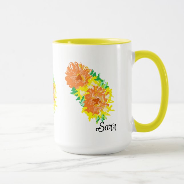 Caneca : Calêndulas . (Direita)