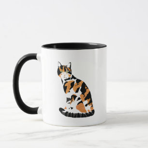 Caneca Calico gato sentado