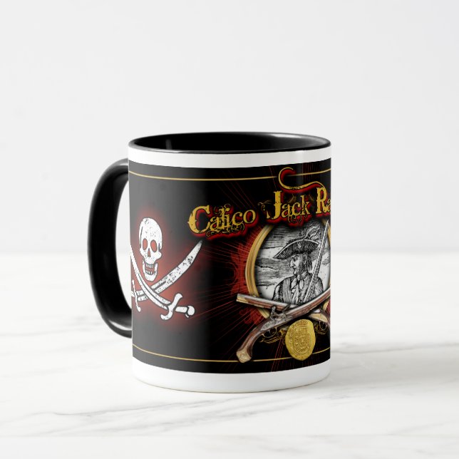 Caneca Calico Jack Rackham Pirate Coffee Mug (Frente Esquerda)