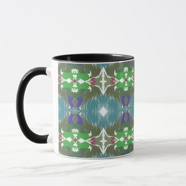 Caneca Calidoscópio da Maré Esmeralda (Esquerda)