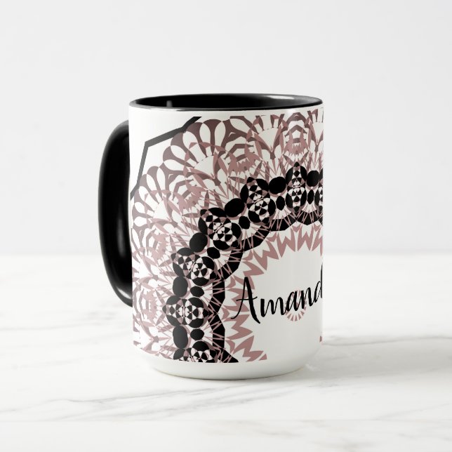 Caneca Calidoscópio, mandala (Frente Esquerda)