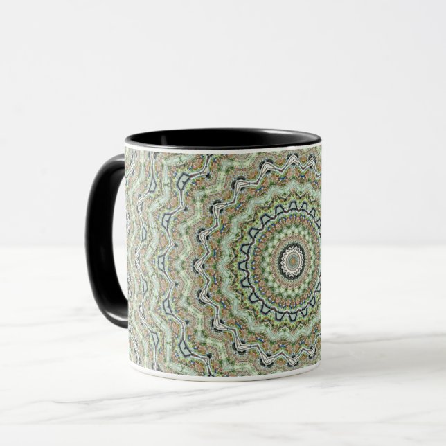 Caneca Calidoscópio Verde (Frente Esquerda)