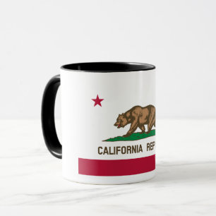 Caneca California Cali Republic Bear Flag, Estados Unidos
