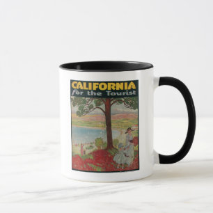 Caneca Califórnia para o poster do turista