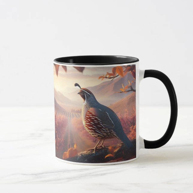 Caneca California Quail Birds Natureza (Direita)