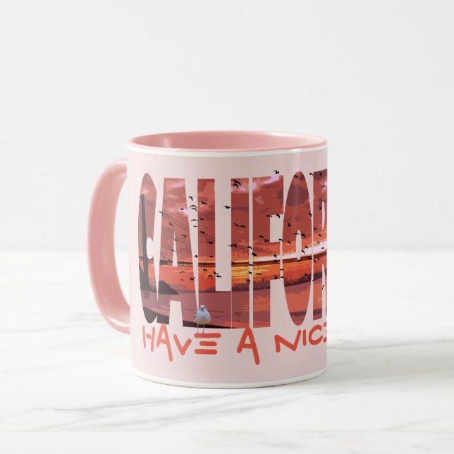 Caneca Califórnia - Tenha um belo dia (Frente Esquerda)