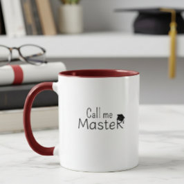 Caneca Call me Master - Customizable Mug - Degree -