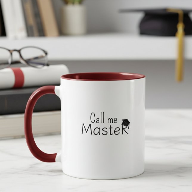 Caneca Call me Master - Customizable Mug - Degree -  (Criador carregado)