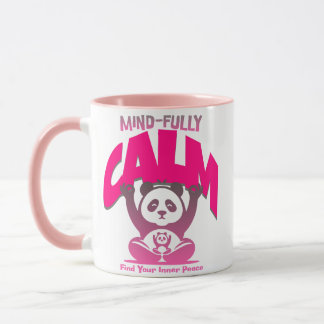 Caneca Calma mente, coração cheio, como um panda pacífico