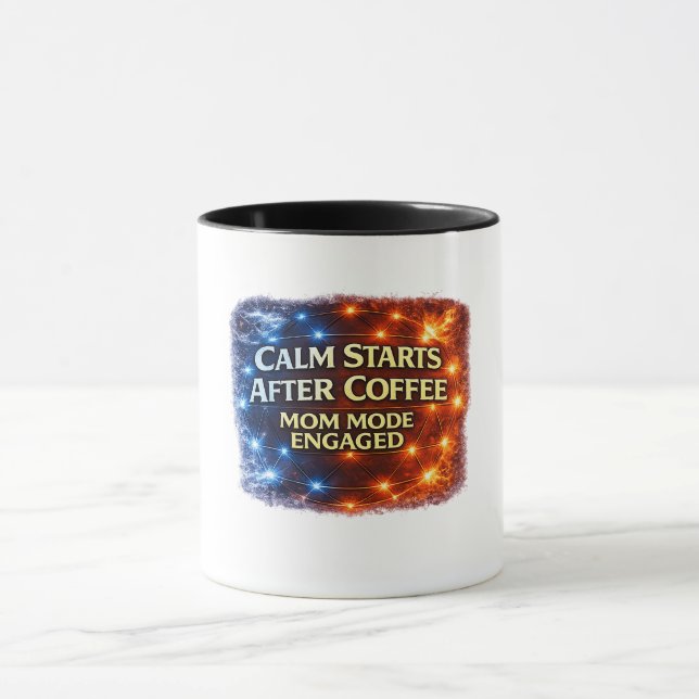 Caneca Calmaria Começa Após Café, Modo Mamãe Ativa (Centro)