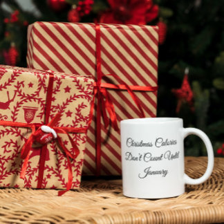 Caneca Calorias de Natal não contam até Mug