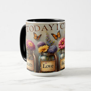 Caneca Cama De Cerâmica Colorida, Hoje Eu Escolho...