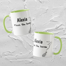 Caneca Cama de Cotação de Limpeza Engraçado Personalizada