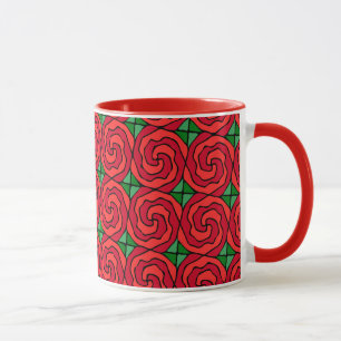 Caneca Cama de Rosas vermelhas