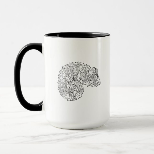 Caneca Camaleão Zendoodle (Esquerda)