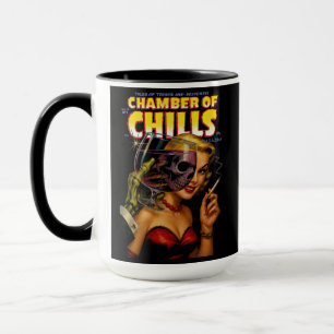 Caneca Câmara de Arrepios Vintage – Esqueleto de Mulher F