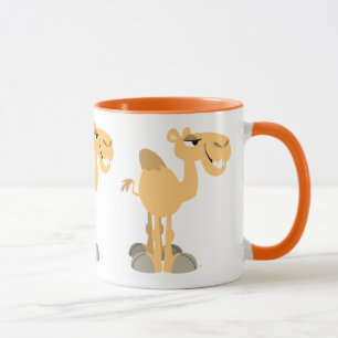 Caneca Camelo de Cartoon Bonito Sorridente