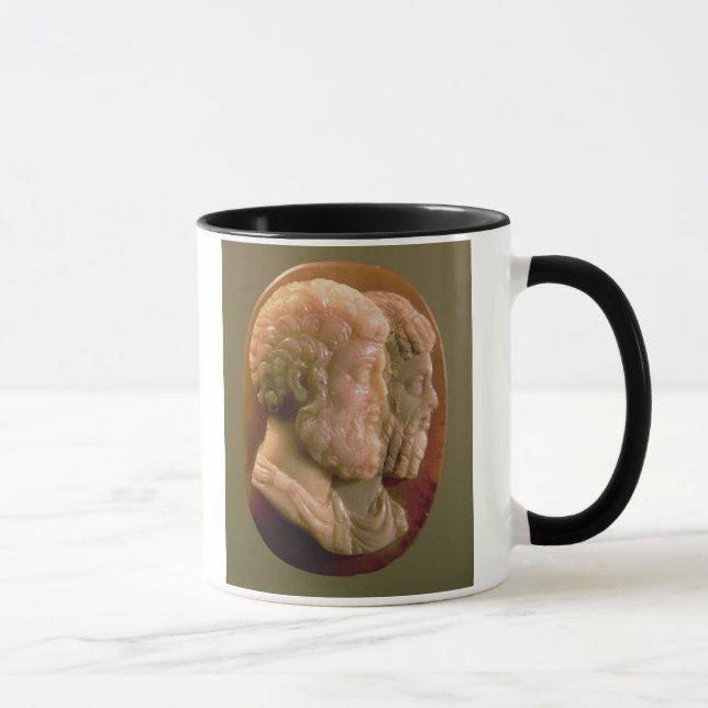 Caneca Cameo que descreve Marcus Aurelius (121-180) e (Direita)