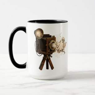 Caneca Câmera de Fantasma de Halloween Vintage – Espiriti