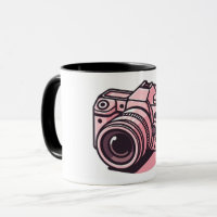 Câmera DSLR Rosa Tendência Fotografia Personalizad