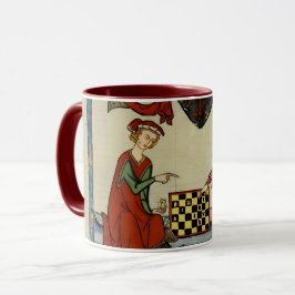 Caneca Câmeras de Jogadores de Xadrez Medieval do Codex M
