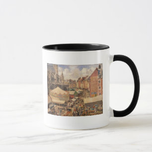 Caneca Camille Pissarro   a feira em Dieppe, Morni