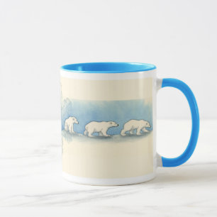Caneca Caminhada do urso polar