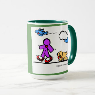 Caneca Caminhada feliz da arte
