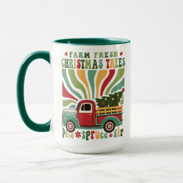 Caneca Caminhão de Árvores Frescas da Fazenda de Natal Bo