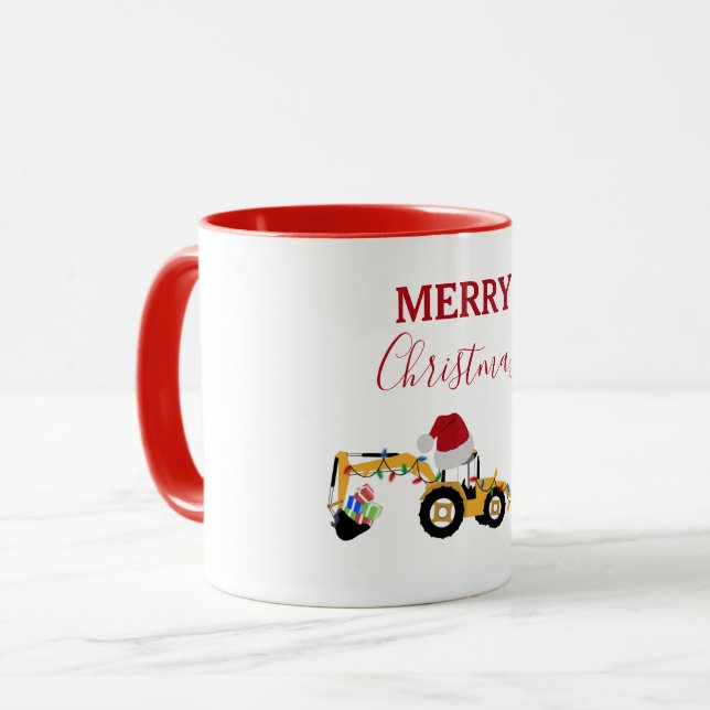 Caneca Caminhão de Construção da Rodada de Natal (Frente Esquerda)