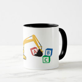 Caneca Caminhão de Construção do Escavador ABC
