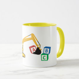 Caneca Caminhão de Construção do Escavador ABC