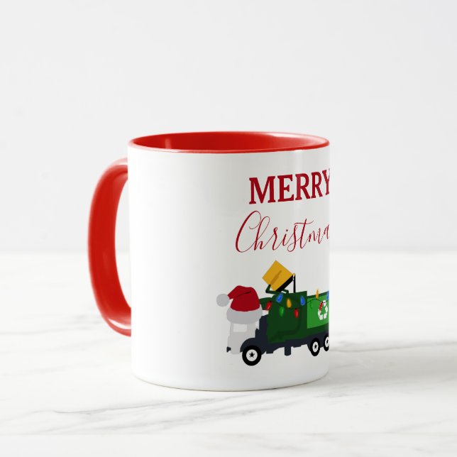 Caneca Caminhão de lixo do Reciclagem de Natal (Frente Esquerda)