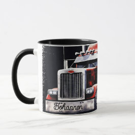 Caneca Caminhão semi-reboque com bandeira americana perso