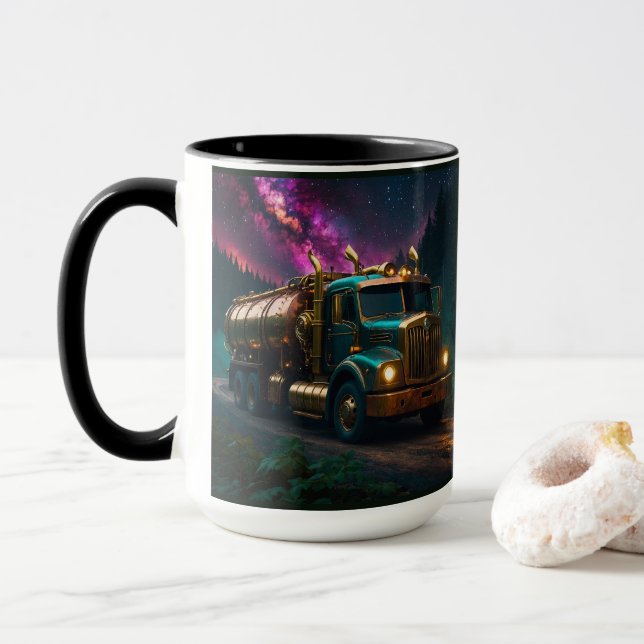 Caneca Caminhão-Tanque Steampunk (Com Donut)