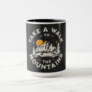 Caneca Caminhe Até As Montanhas Do Exterior