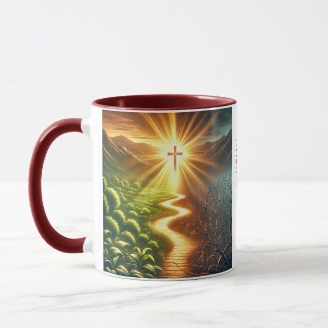 Caneca Caminho da Leve e Sombra do Café Inspiracional (Esquerda)