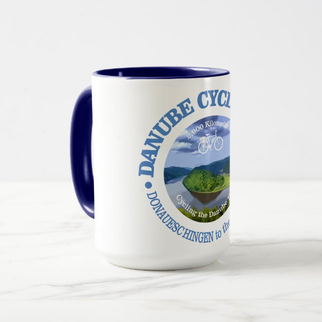 Caneca Caminho do Ciclo do Danúbio (ciclismo c) (Frente Esquerda)