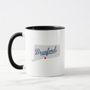 Caneca Camisa de Branford Connecticut CT