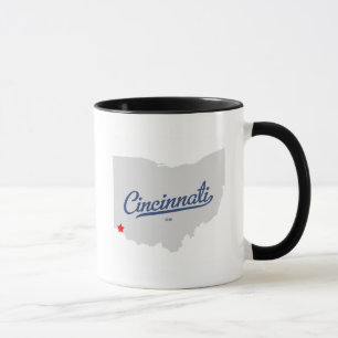 Caneca Camisa de Cincinnati Ohio OH