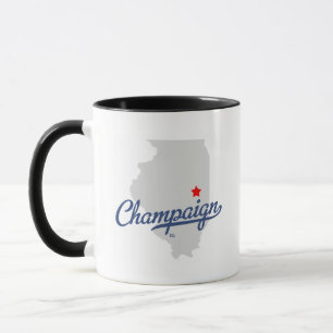 Caneca Camisa de Illinois IL do campo